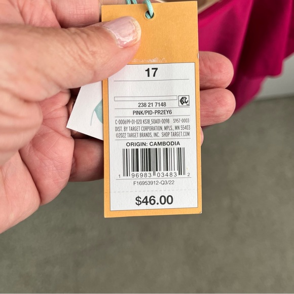 Kona Sol Pink One Piece Sz 17 - Picture 6 of 7